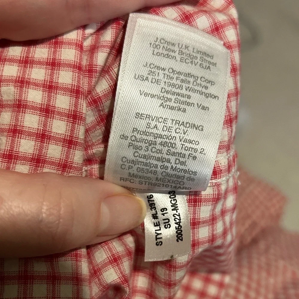 J. Crew Mens Secret Wash Shirting Res Plaid Button Up Long Sleeve Size Medium